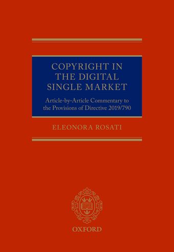 Copyright in the Digital Single Market book cover