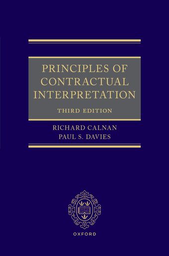 Principles of Contractual Interpretation 3e book cover