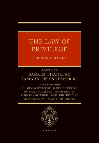 The Law of Privilege book cover