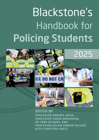 Blackstone's Handbook for Policing Students 2025 book cover