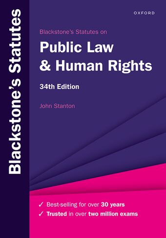 Blackstone's Statutes on Public Law and Human Rights book cover