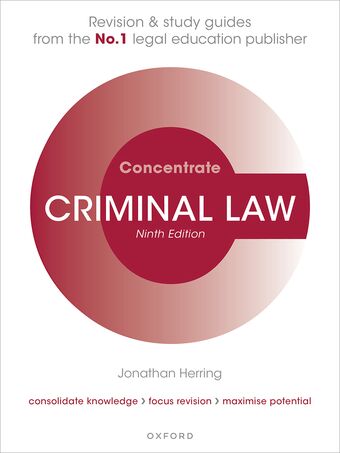 Criminal Law Concentrate Law Revision and Study Guide book cover