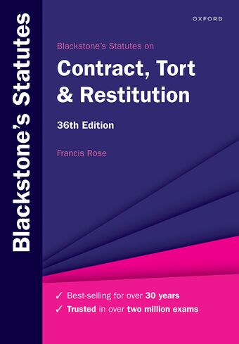 Blackstone's Statutes on Contract, Tort & Restitution book cover