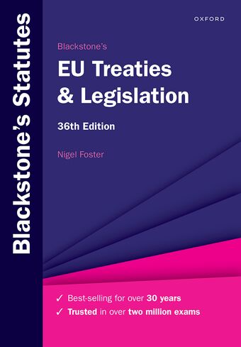 Blackstone's EU Treaties & Legislation book cover