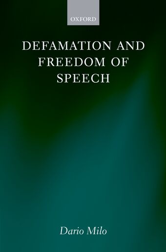Defamation and Freedom of Speech book cover