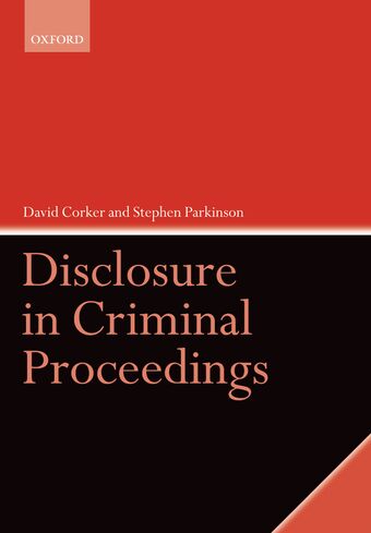 Disclosure in Criminal Proceedings book cover