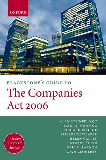 Blackstone's Guide to the Companies Act 2006 book cover