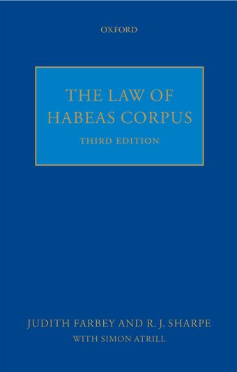Law Of Habeas Corpus book cover