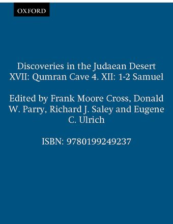 Qumran Cave 4 Xii 1-2 Samuel book cover