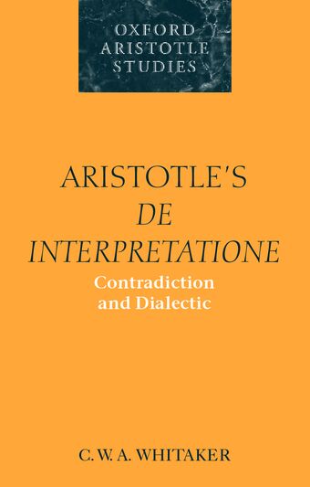 Aristotles De Interpretatione book cover