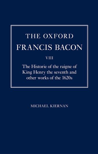 The Oxford Francis Bacon VIII book cover