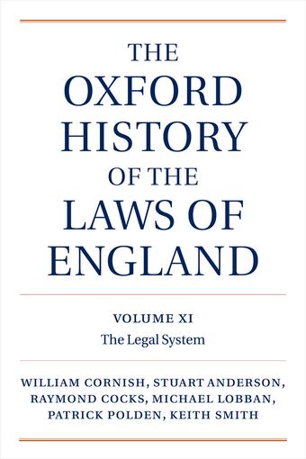 The Oxford History of the Laws of England book cover