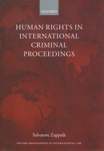 Human Rights in International Criminal Proceedings book cover