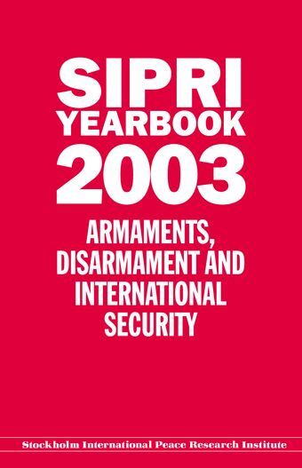 SIPRI Yearbook 2003 book cover