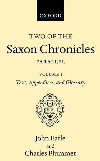 Two Saxon Chronicles Volume 1 book cover