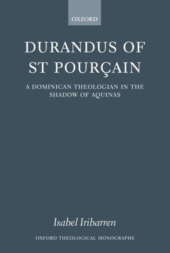 Durandus of St Pourcain book cover