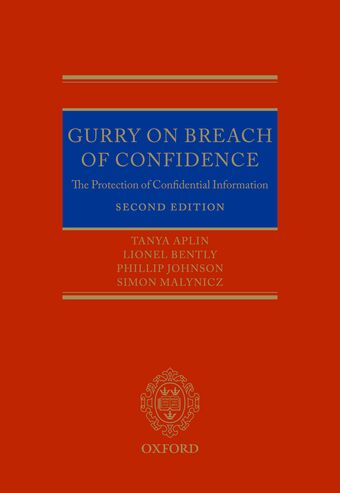 Gurry on Breach of Confidence book cover