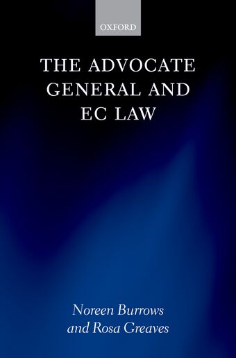The Advocate General and EC Law book cover
