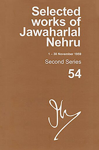 Selected Works of Jawaharlal Nehru (1-30 November 1959) book cover