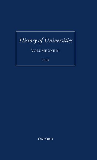 History of Universities, Volume XXIII/1 book cover