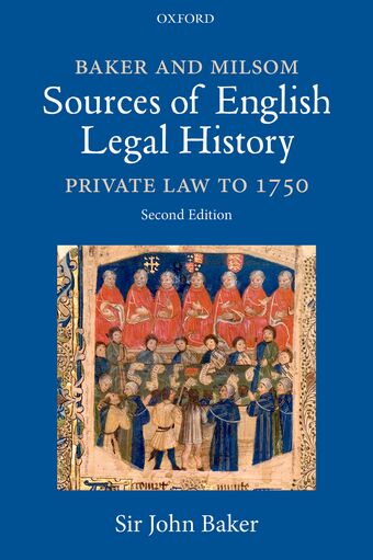 Baker and Milsom Sources of English Legal History book cover