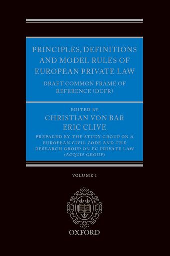 Principles Definitions and Model Rules of European Private Law book cover
