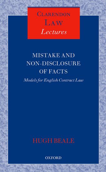 Mistake and Non-Disclosure of Fact book cover