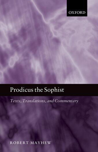 Prodicus the Sophist book cover