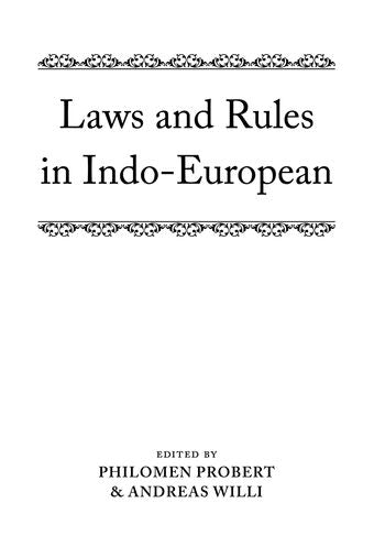Laws and Rules in Indo-European book cover