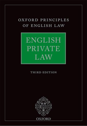 English Private Law book cover
