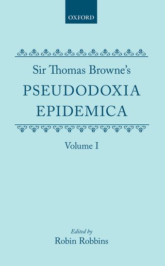 Sir Thomas Brownes Pseudodoxia Epidemica, Volume 1 book cover