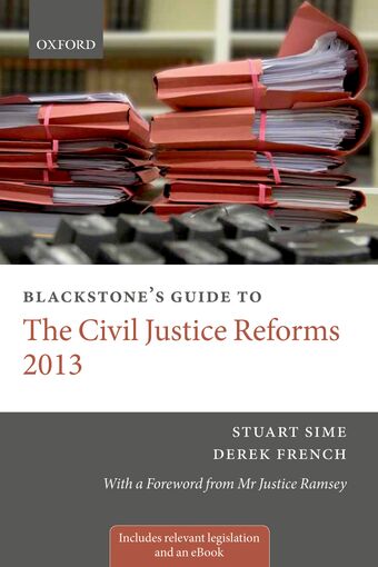 Blackstone's Guide to the Civil Justice Reforms 2013 book cover