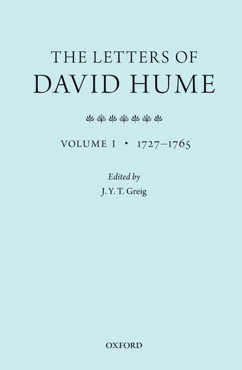 The Letters of David Hume: Volume 1 book cover
