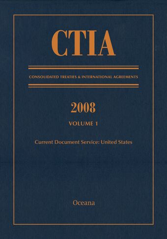 Consolidated Treaties & International Agreements 2008 book cover