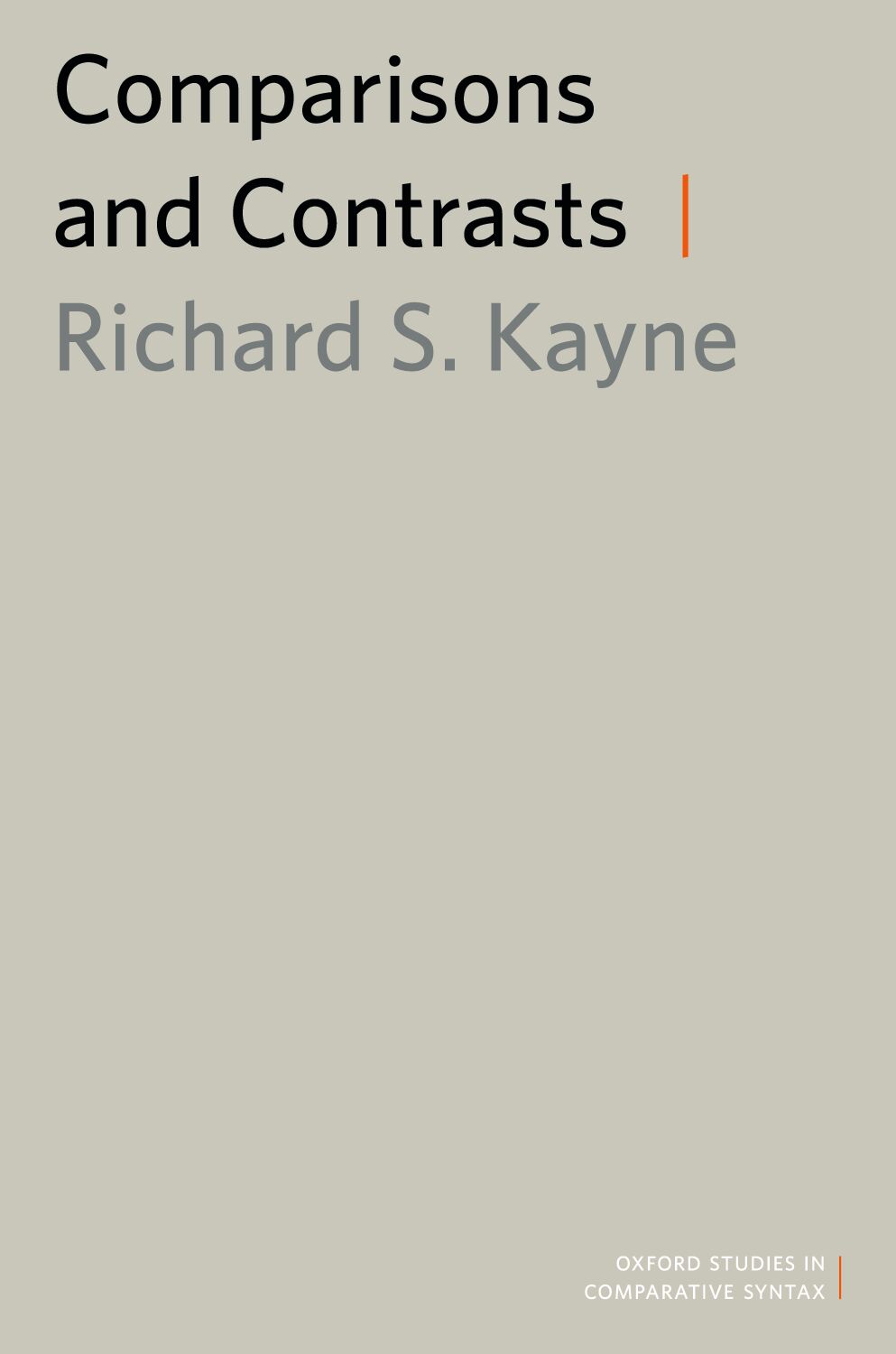 Comparisons and Contrasts book cover