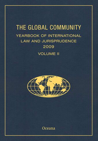 The Global Community Yearbook of International Law and Jurisprudence 2009, Volume 2 book cover