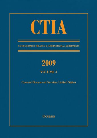 2009 Consolidated Treaties and International Agreements, Volume 3 book cover