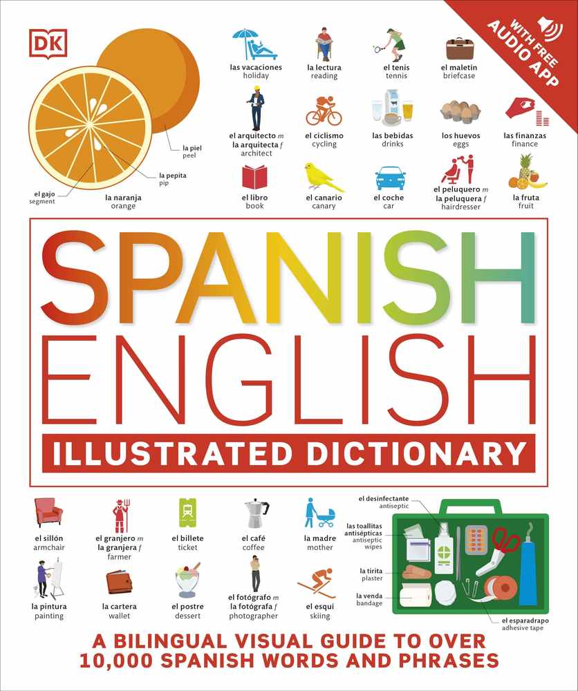 Spanish English Illustrated Dictionary book cover