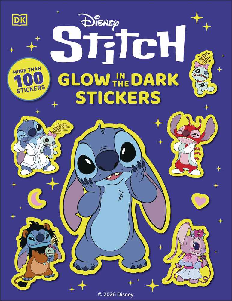 Disney Stitch Glow in the Dark Ultimate Sticker Book book cover