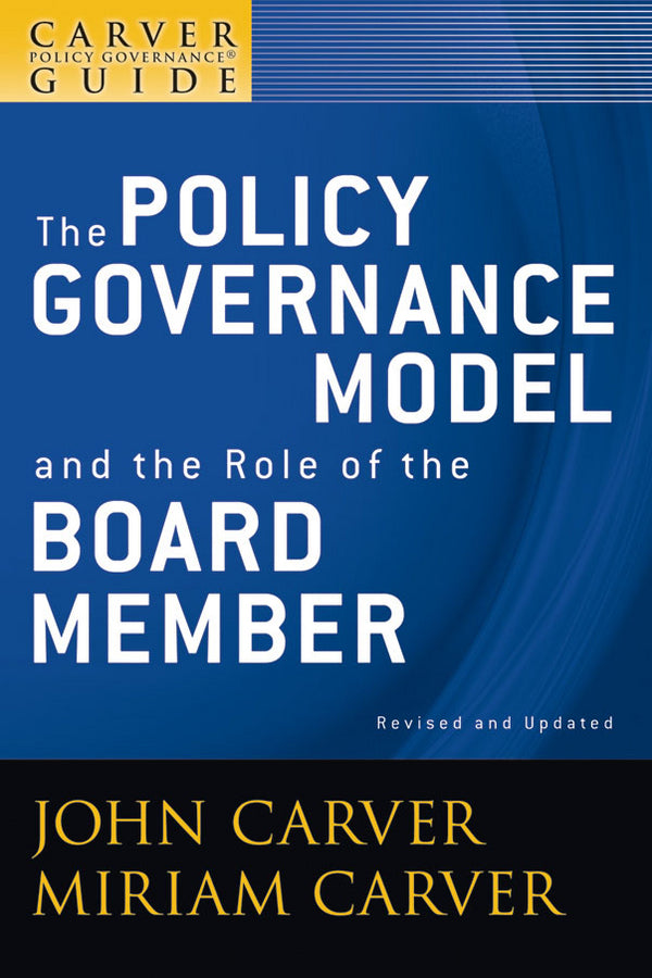 J-B Carver Board Governance Series cover