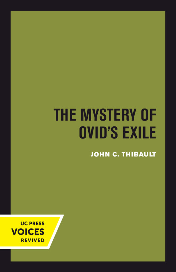 The Mystery of Ovid's Exile cover