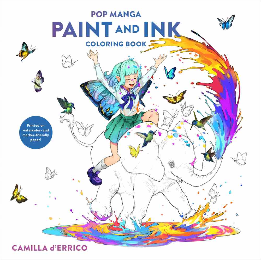 Pop Manga Paint and Ink Coloring Book book cover