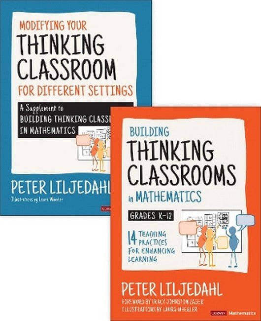 BUNDLE: Liljedahl: Building Thinking Classrooms in Mathematics, Grades K-12 + Liljedahl: Modifying Your Thinking Classroom for Different Setting cover