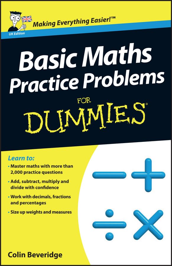 Basic Maths Practice Problems For Dummies, UK Edition cover