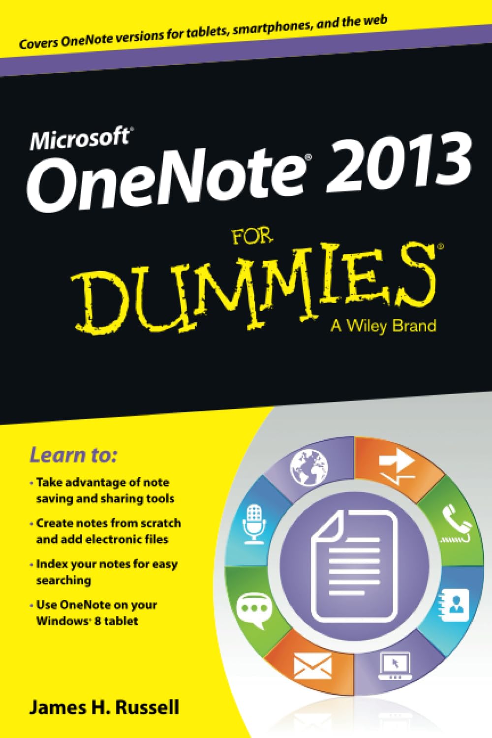 OneNote 2013 For Dummies cover