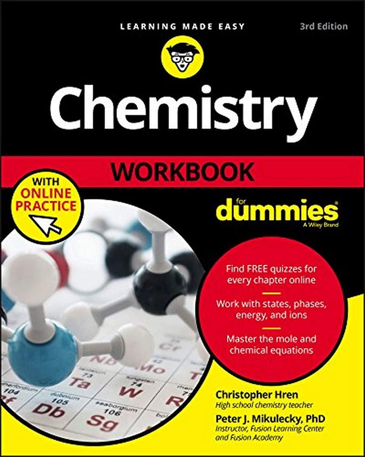 Chemistry Workbook For Dummies with Online Practice cover