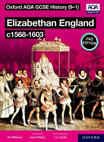 Oxford AQA GCSE History 9-1: Elizabethan England c1568-1603 Student Book book cover