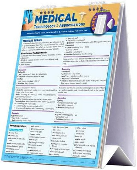 Medical Terminology & Abbreviations Desktop Easel Book cover