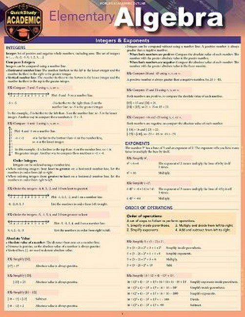 Elementary Algebra cover