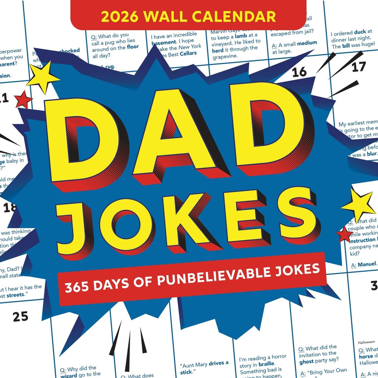 2026 Dad Jokes Wall Calendar
